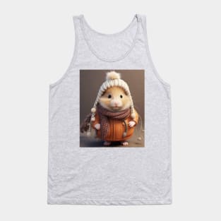 Hamster winter Christmas Tank Top